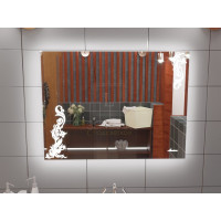 Зеркало для ванной с подсветкой Венеция 90х60 см