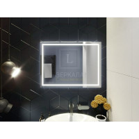 Зеркало в ванную комнату с подсветкой светодиодной лентой Люмиро